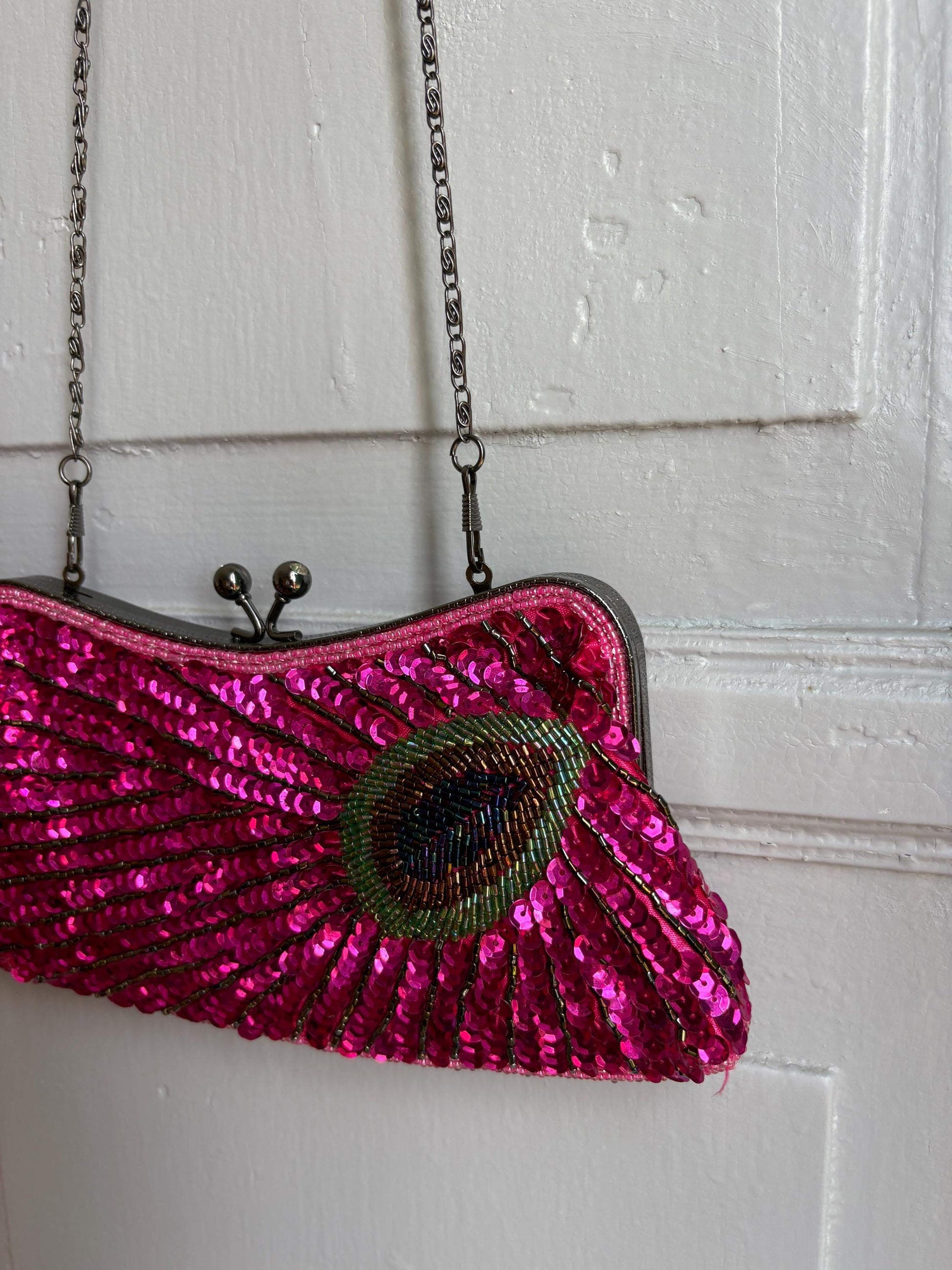 Hot Pink Sequin Evening Bag — additional view 5