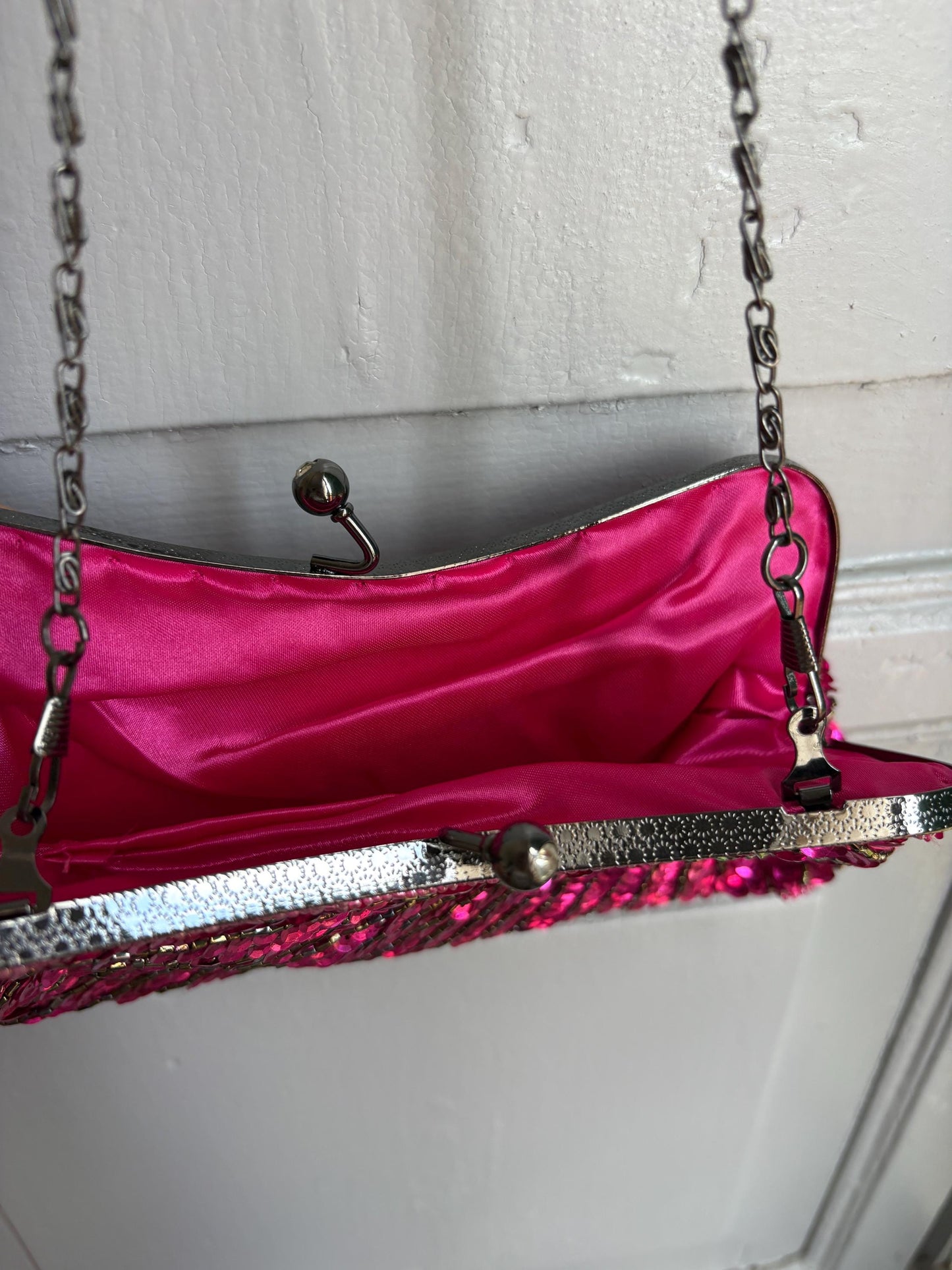 Hot Pink Sequin Evening Bag — additional view 8