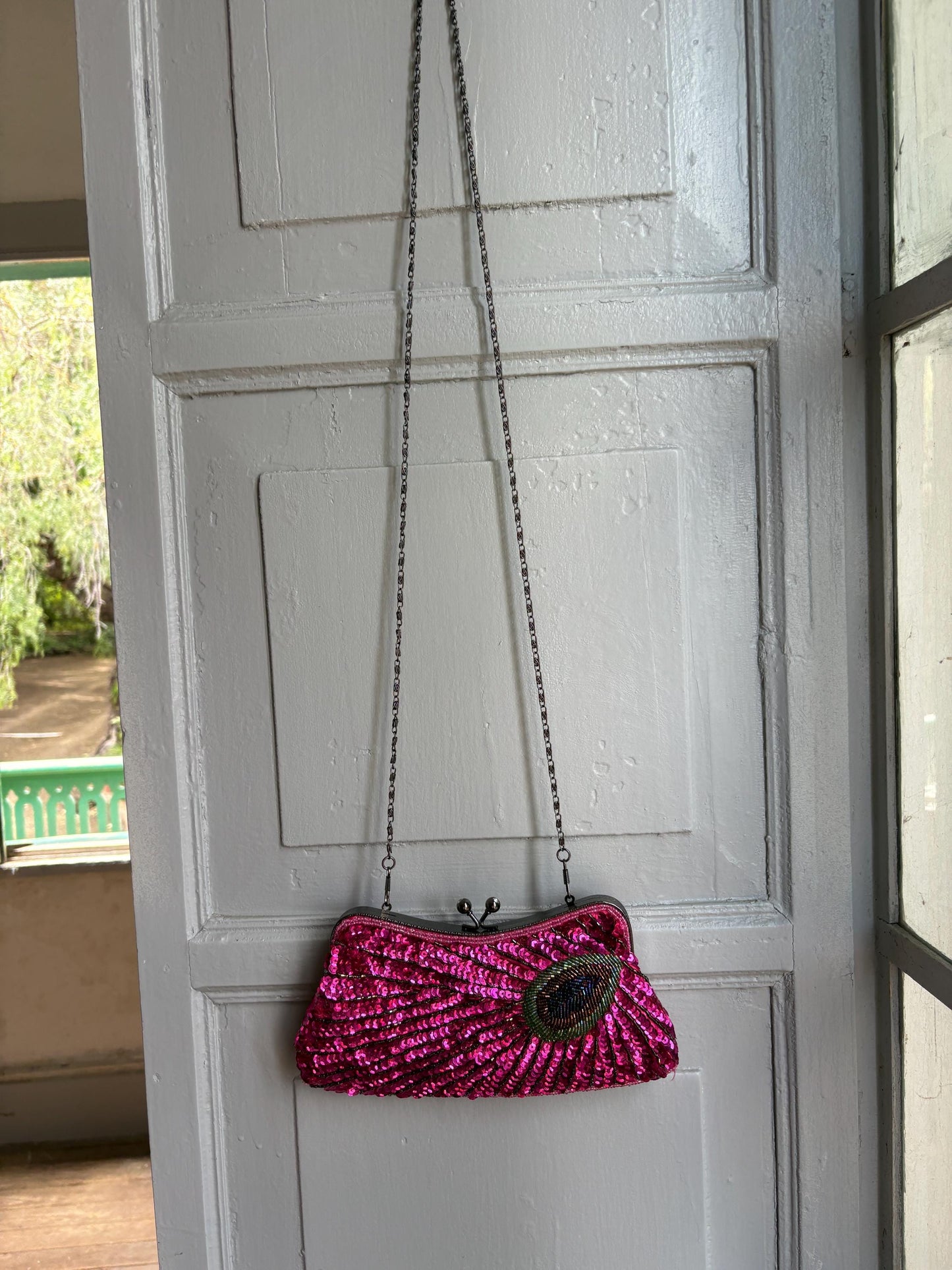 Hot Pink Sequin Evening Bag — additional view 9