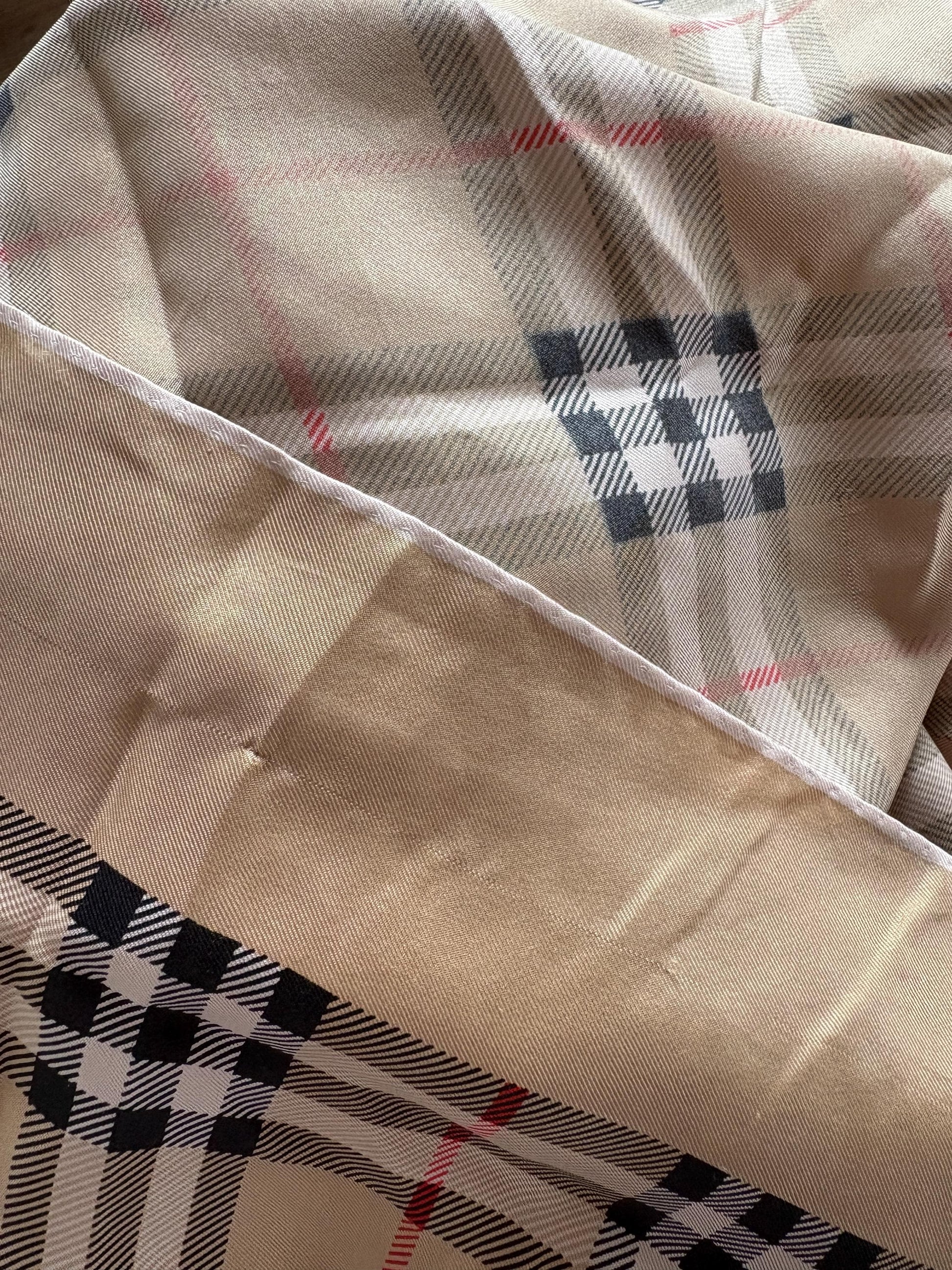 Vintage Burberrys Nova Check Cotton Scarf — additional view 11