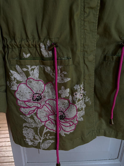 Floral Green Cotton Utility Jacket — additional view 11