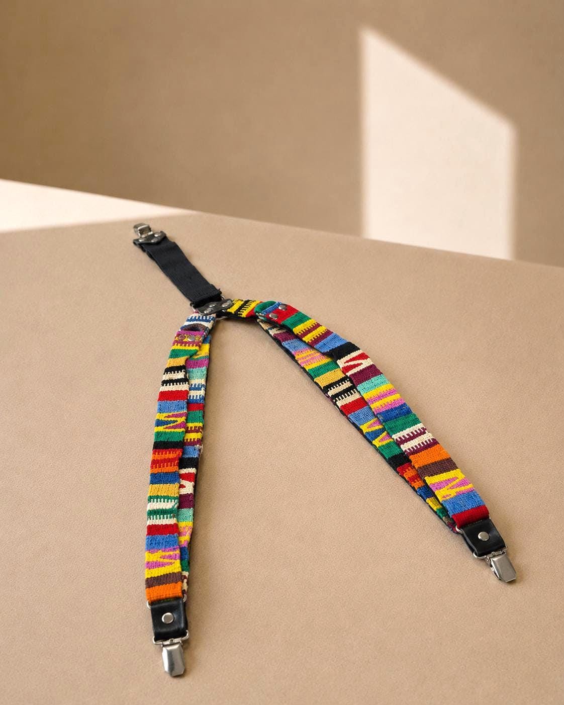 Vintage Rainbow Suspenders, Unisex Retro Style
