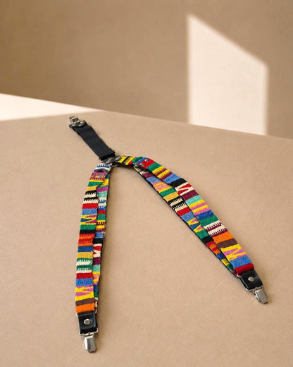 Vintage Rainbow Suspenders, Unisex Retro Style