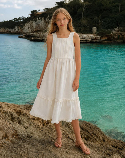 Vintage Off-White Lace Communion Dress for Girls