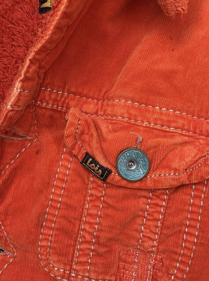 Orange Corduroy Jacket in Cotton Blend — detail