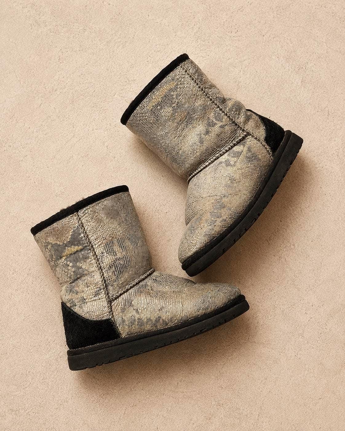 Snake Print Ugg Booties for Streetwear
