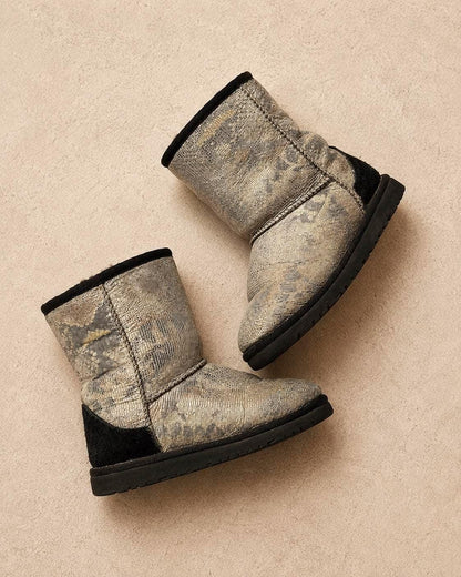 Snake Print Ugg Booties for Streetwear