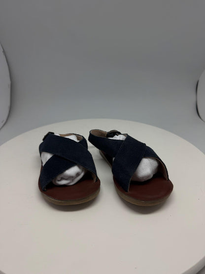 Navy suede leather sandals, Size 26 children's footwear