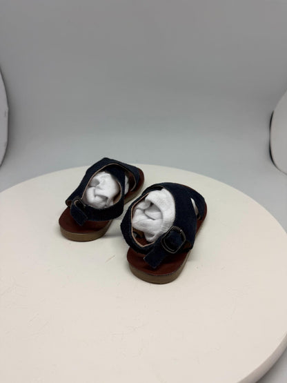 Navy suede leather sandals, Size 26 children's footwear