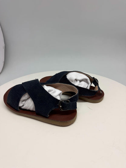 Navy suede leather sandals, Size 26 children's footwear