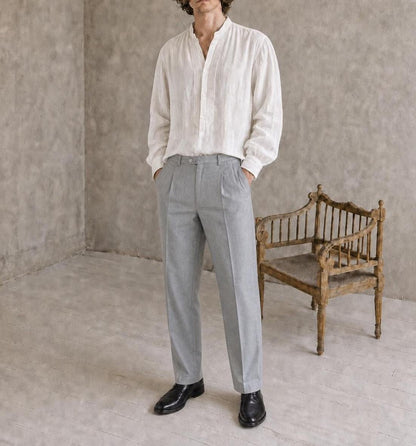 Vintage Christian Dior Grey Wool Blend Trousers, Men’s W33 | Pleated Tailored Pants EU 44 | Designer Menswear