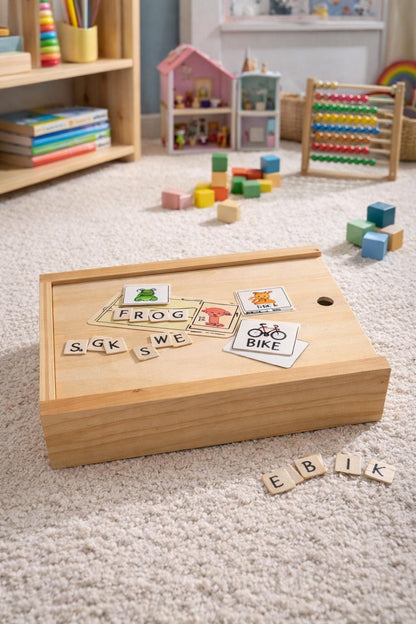 Wooden Guess Words Game for Children, Educational Toy