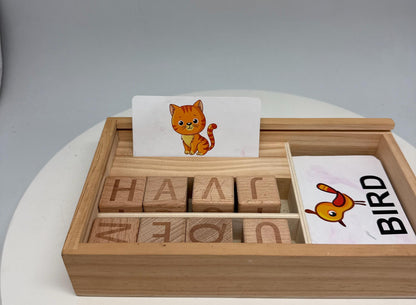 Wooden Guess Words Game for Children, Educational Toy