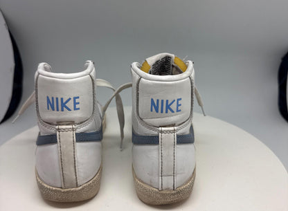 Women’s Nike White Blue High-Top Sneakers – EU 37.5 UK 4 – Distressed Pre-Owned Trainers