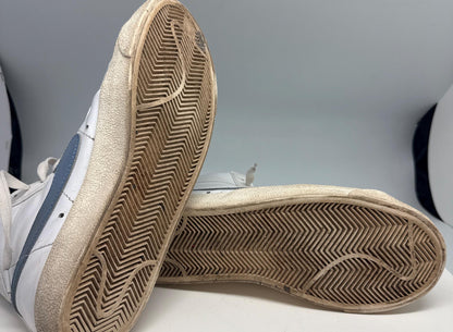 Women’s Nike White Blue High-Top Sneakers – EU 37.5 UK 4 – Distressed Pre-Owned Trainers