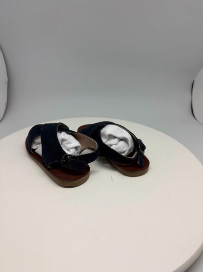 Navy suede leather sandals, Size 26 children's footwear