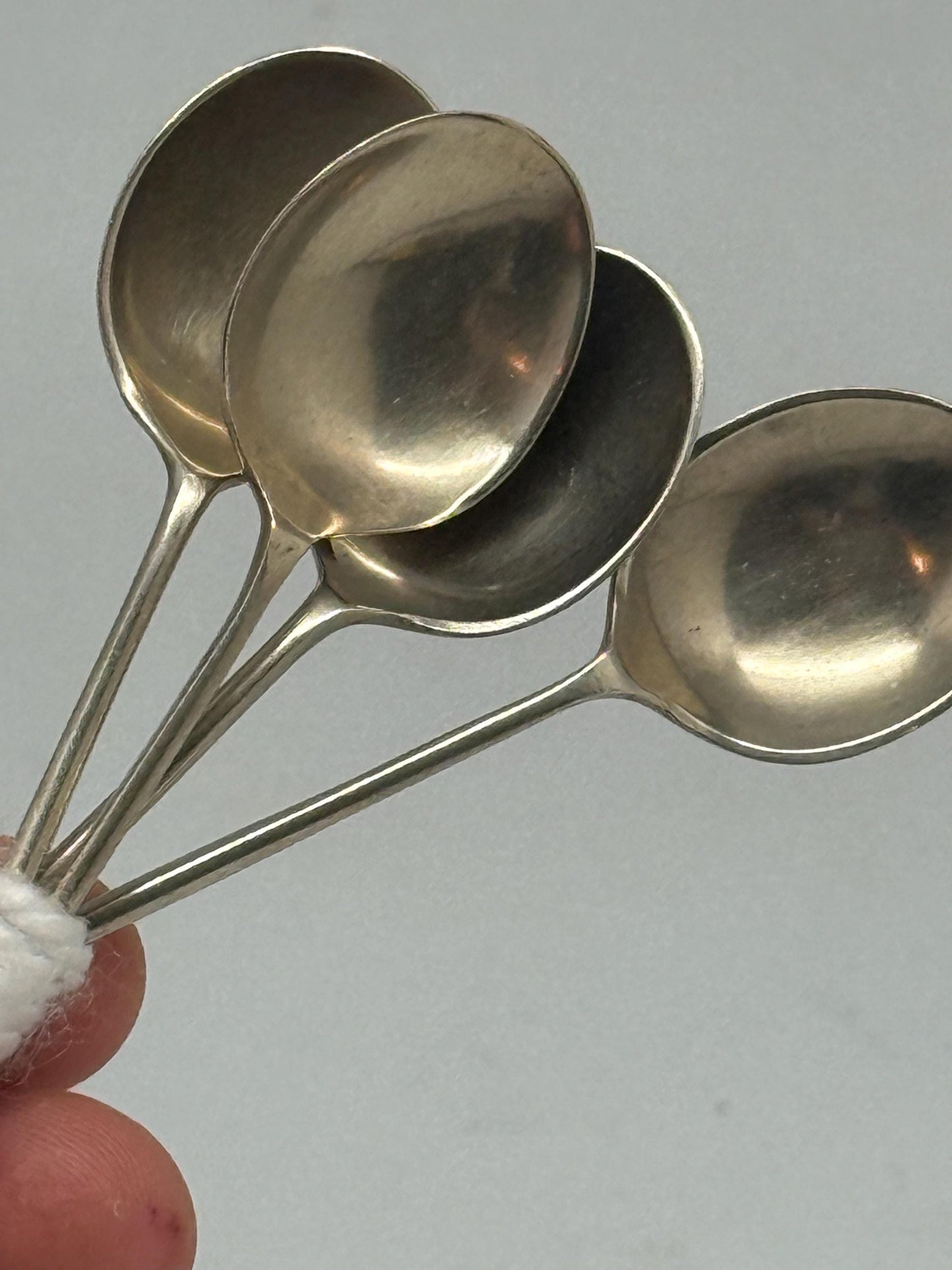 Set of 4 EPNS Teaspoons, 10 cm Silver-Plated Cutlery, Vintage Small Spoon Set, Tableware, Afternoon Tea