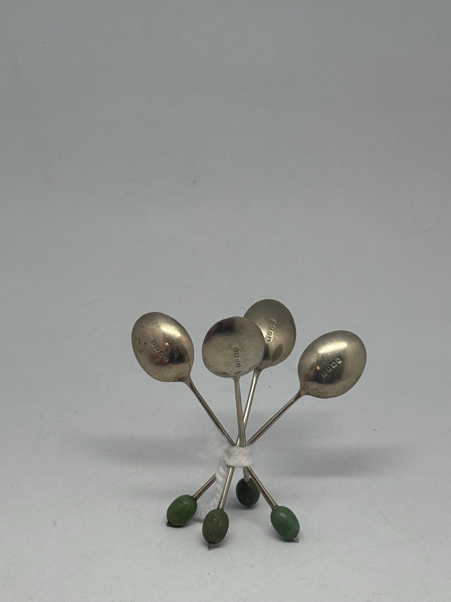 Set of 4 EPNS Teaspoons, 10 cm Silver-Plated Cutlery, Vintage Small Spoon Set, Tableware, Afternoon Tea