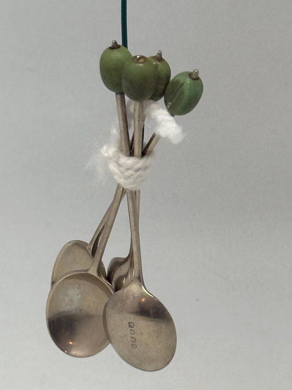 Set of 4 EPNS Teaspoons, 10 cm Silver-Plated Cutlery, Vintage Small Spoon Set, Tableware, Afternoon Tea