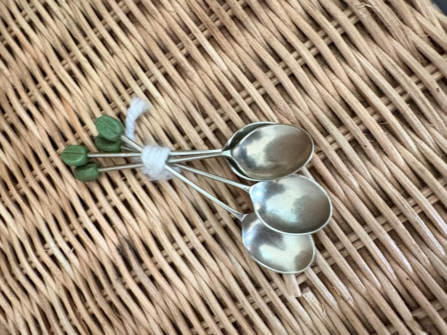 Set of 4 EPNS Teaspoons, 10 cm Silver-Plated Cutlery, Vintage Small Spoon Set, Tableware, Afternoon Tea