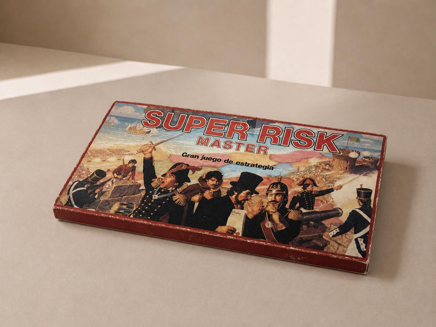 Vintage 1986 Parker Brothers Super Risk Master Board Game Spanish