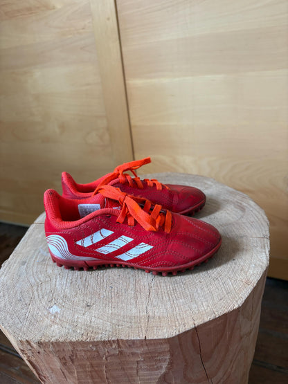 Adidas Kids Football Boots UK 10, Red Soccer Cleats, Junior Football Shoes EU 28, Training Boots, Sports Shoes, Secondhand