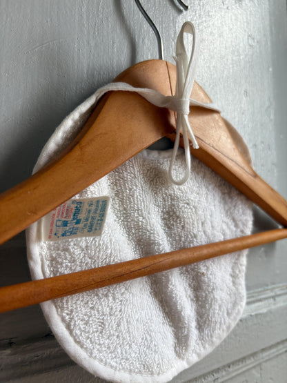 Vintage Baby Bib 100% Cotton, Embroidered Bib Made in Spain, Terry Cloth Baby Bib, Sustainable Baby Gift, Cute Animal Embroidery