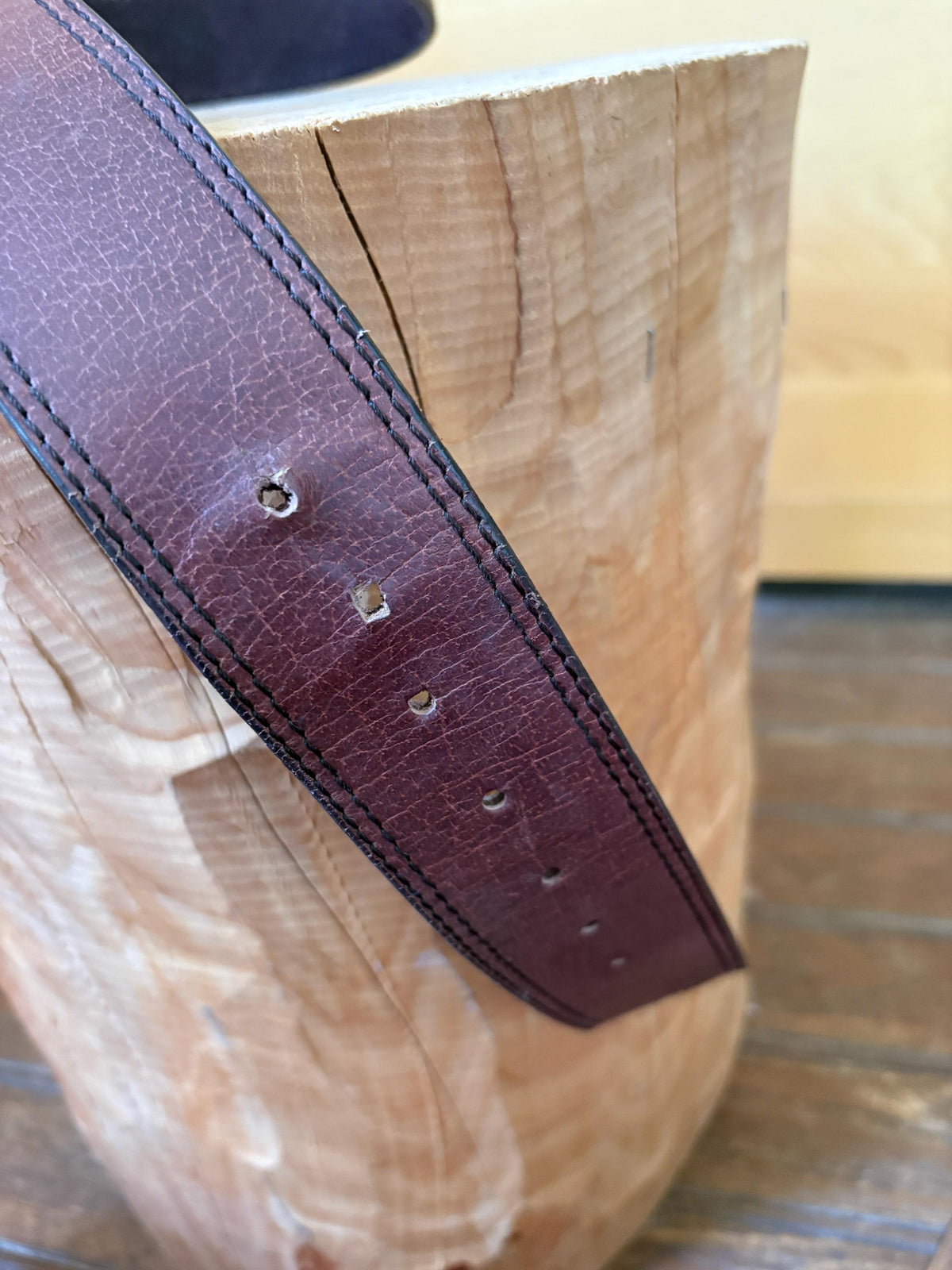 Cecil Genuine Leather Belt, Wide Brown Leather Belt, Large Statement Buckle, Vintage Style Women's Belt, Size 100 cm