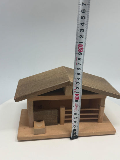 Wooden Animal Shed Playhouse, Waldorf Style Play Farm Stable, Montessori Open-Ended Toy stall, Sustainable Secondhand Christmas Gift