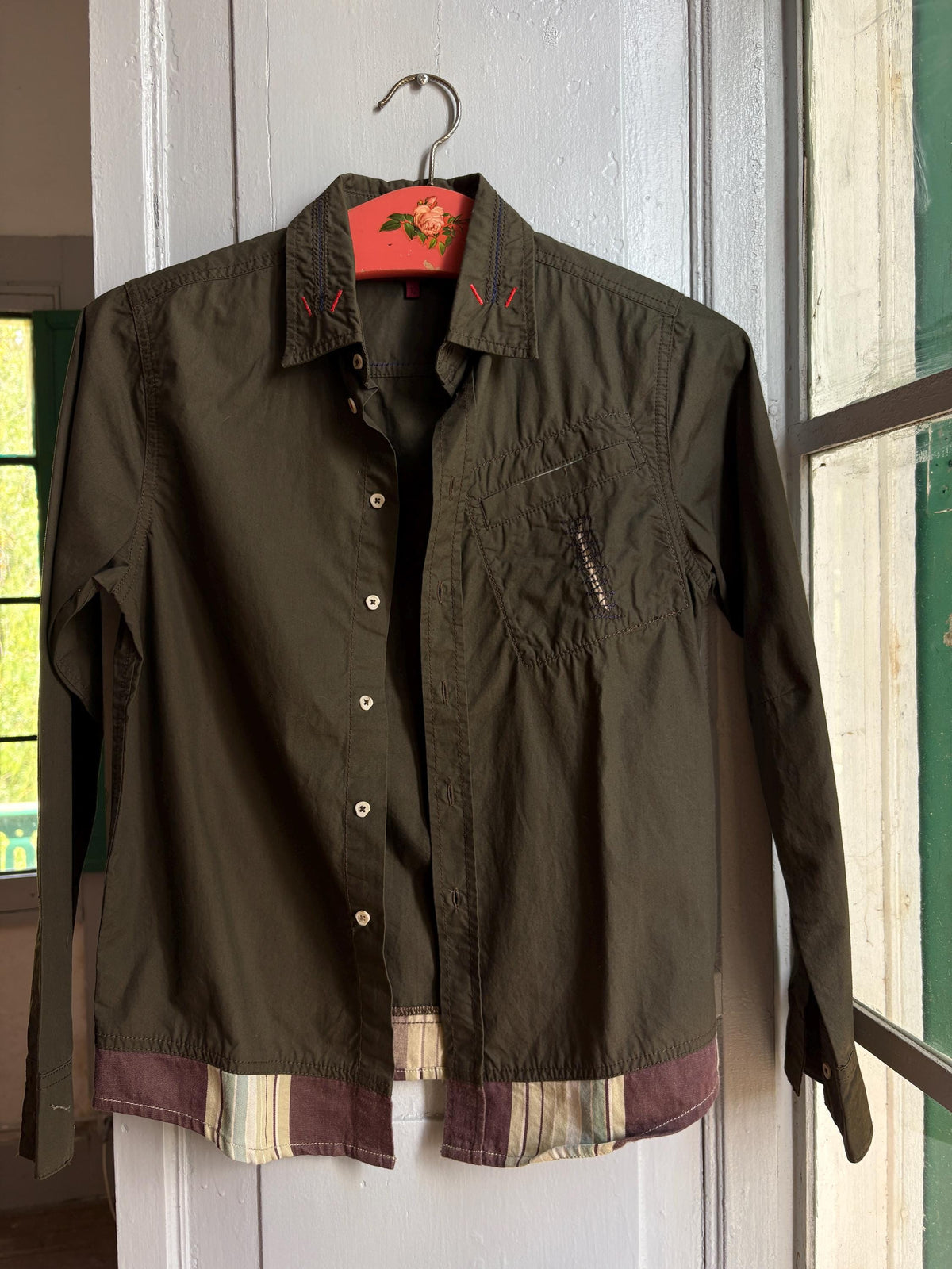 Le Jean de Marithé + François Girbaud Cotton Button-Up Blouse | Paris Chic | Utility Minimalist