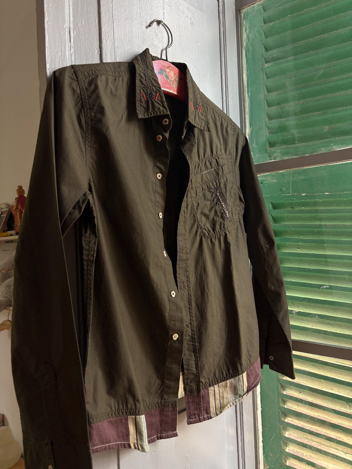 Le Jean de Marithé + François Girbaud Cotton Button-Up Blouse | Paris Chic | Utility Minimalist
