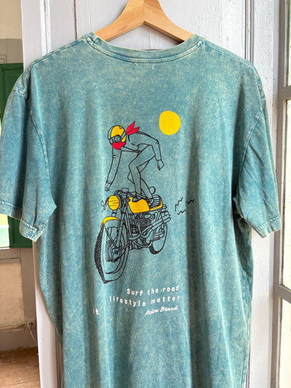 Vintage Cotton surf Shirt, Men's L, Surf Style Button Up, Casual Overshirt, Sustainable Menswear