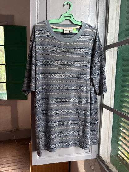 Vintage Quiksilver Tribal Stripe T Shirt, Men's Surf Tee, Festival Shirt, Y2K Skate T Shirt, Size L