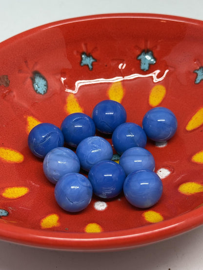 Vintage blue marbles, collectible, retro 70s