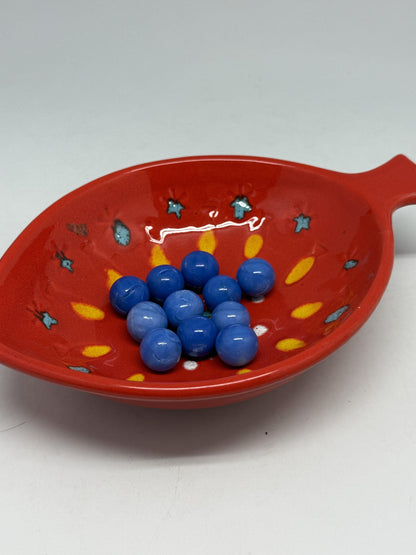 Vintage blue marbles, collectible, retro 70s