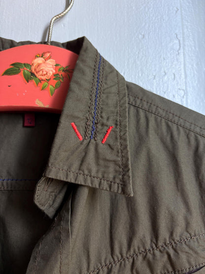 Le Jean de Marithé + François Girbaud Cotton Button-Up Blouse | Paris Chic | Utility Minimalist