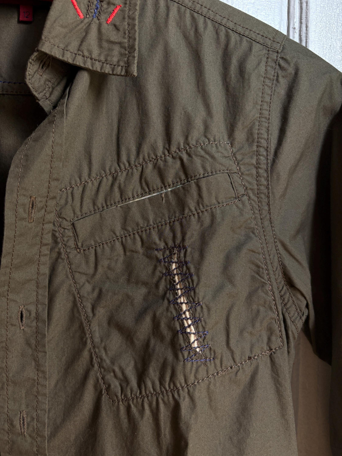 Le Jean de Marithé + François Girbaud Cotton Button-Up Blouse | Paris Chic | Utility Minimalist