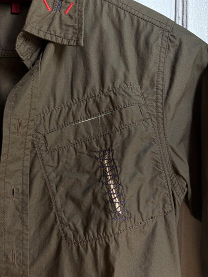 Le Jean de Marithé + François Girbaud Cotton Button-Up Blouse | Paris Chic | Utility Minimalist