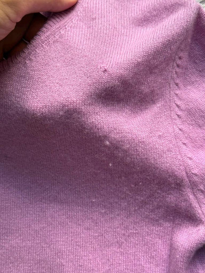 Lilac Cashmere Vintage Jumper - XS Soft Wool Pullover