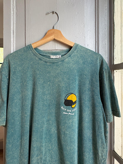 Vintage Cotton surf Shirt, Men's L, Surf Style Button Up, Casual Overshirt, Sustainable Menswear