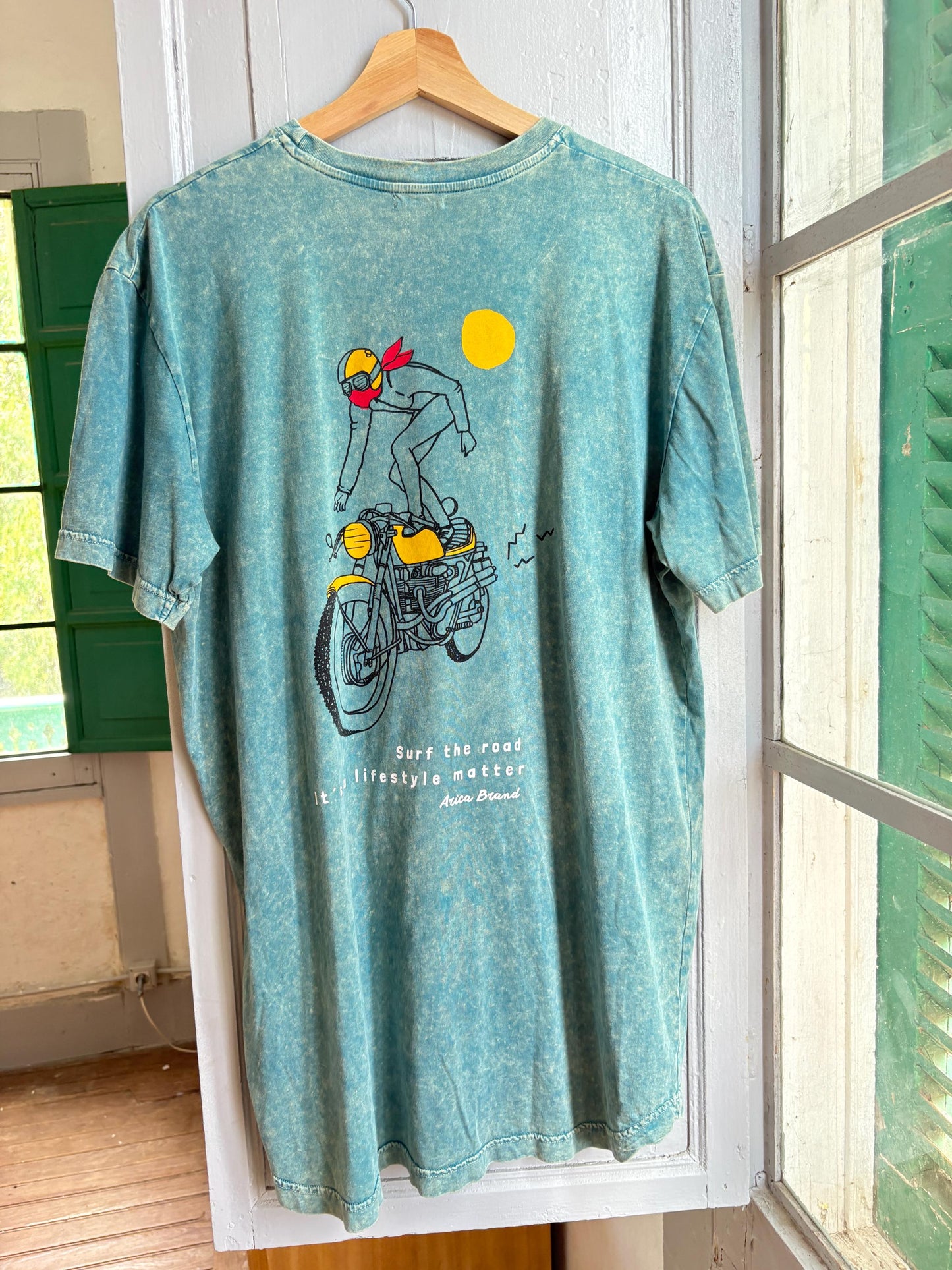 Vintage Cotton surf Shirt, Men's L, Surf Style Button Up, Casual Overshirt, Sustainable Menswear