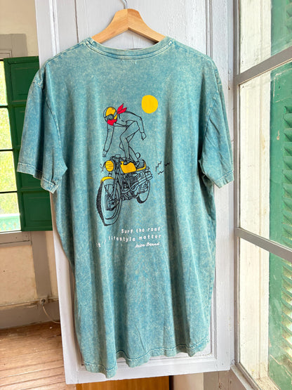 Vintage Cotton surf Shirt, Men's L, Surf Style Button Up, Casual Overshirt, Sustainable Menswear