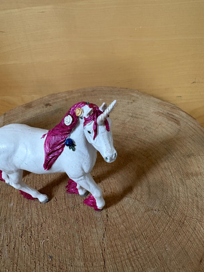 Pink Unicorn Figurine with Floral Details — additional view 8