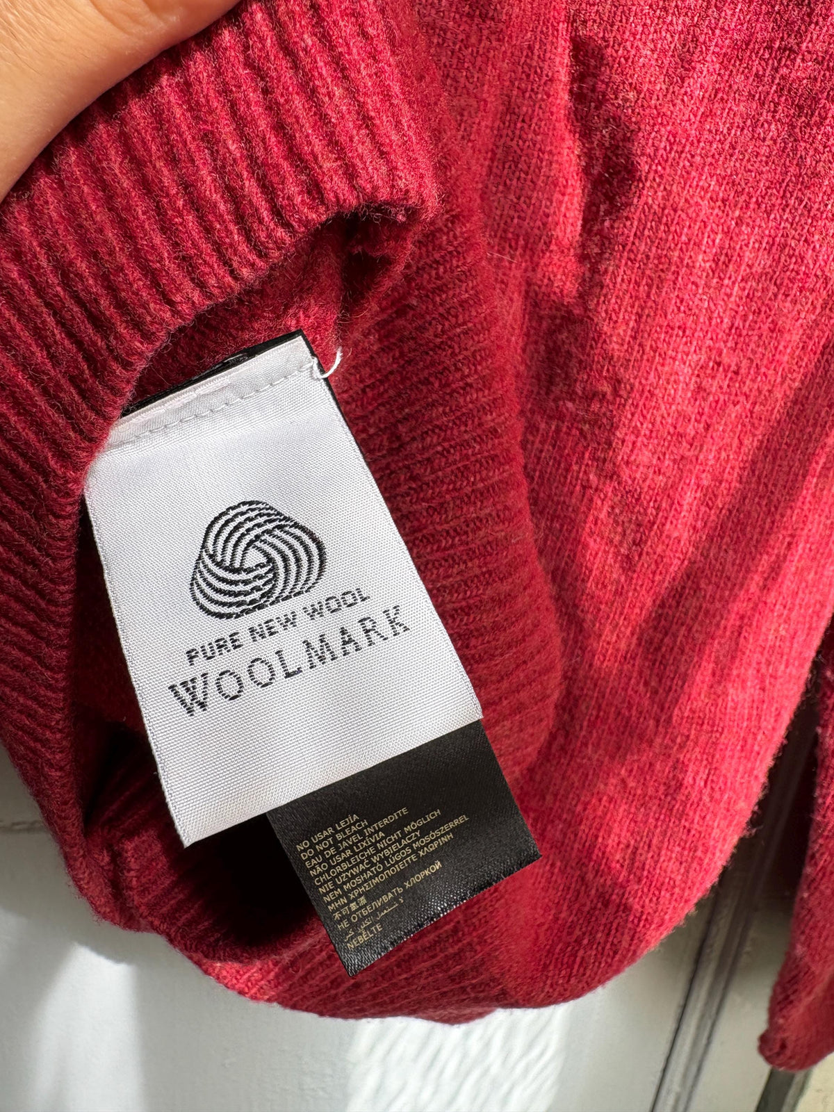 Pedro del Hierro Geelong Lambswool Jumper, Vintage Burgundy V Neck Sweater, Men's Pure Wool Knit, Quiet Luxury, Made in Spain