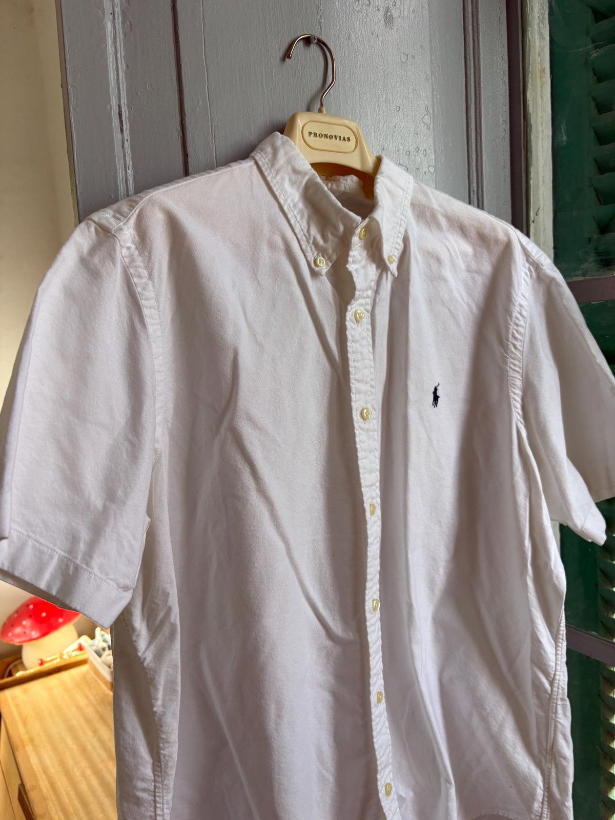 Polo Ralph Lauren Classic Fit Oxford Shirt, White Button Down Short Sleeve, Men's XL, Thick Cotton, Preppy Essential
