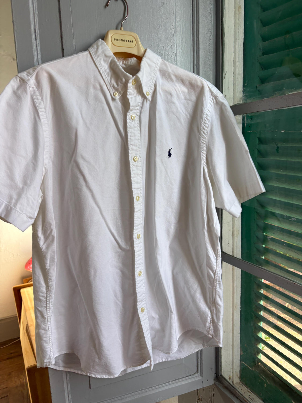 Polo Ralph Lauren Classic Fit Oxford Shirt, White Button Down Short Sleeve, Men's XL, Thick Cotton, Preppy Essential