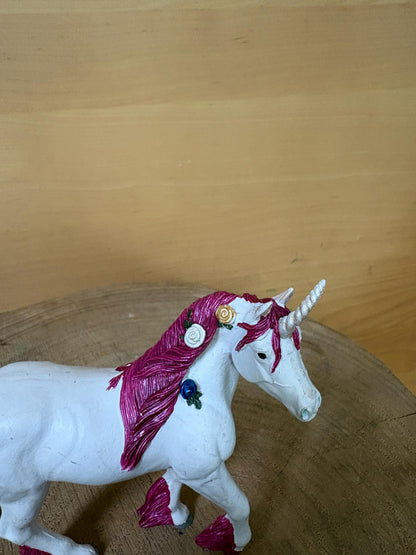 Pink Unicorn Figurine with Floral Details — additional view 6