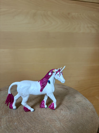 Pink Unicorn Figurine with Floral Details — additional view 5