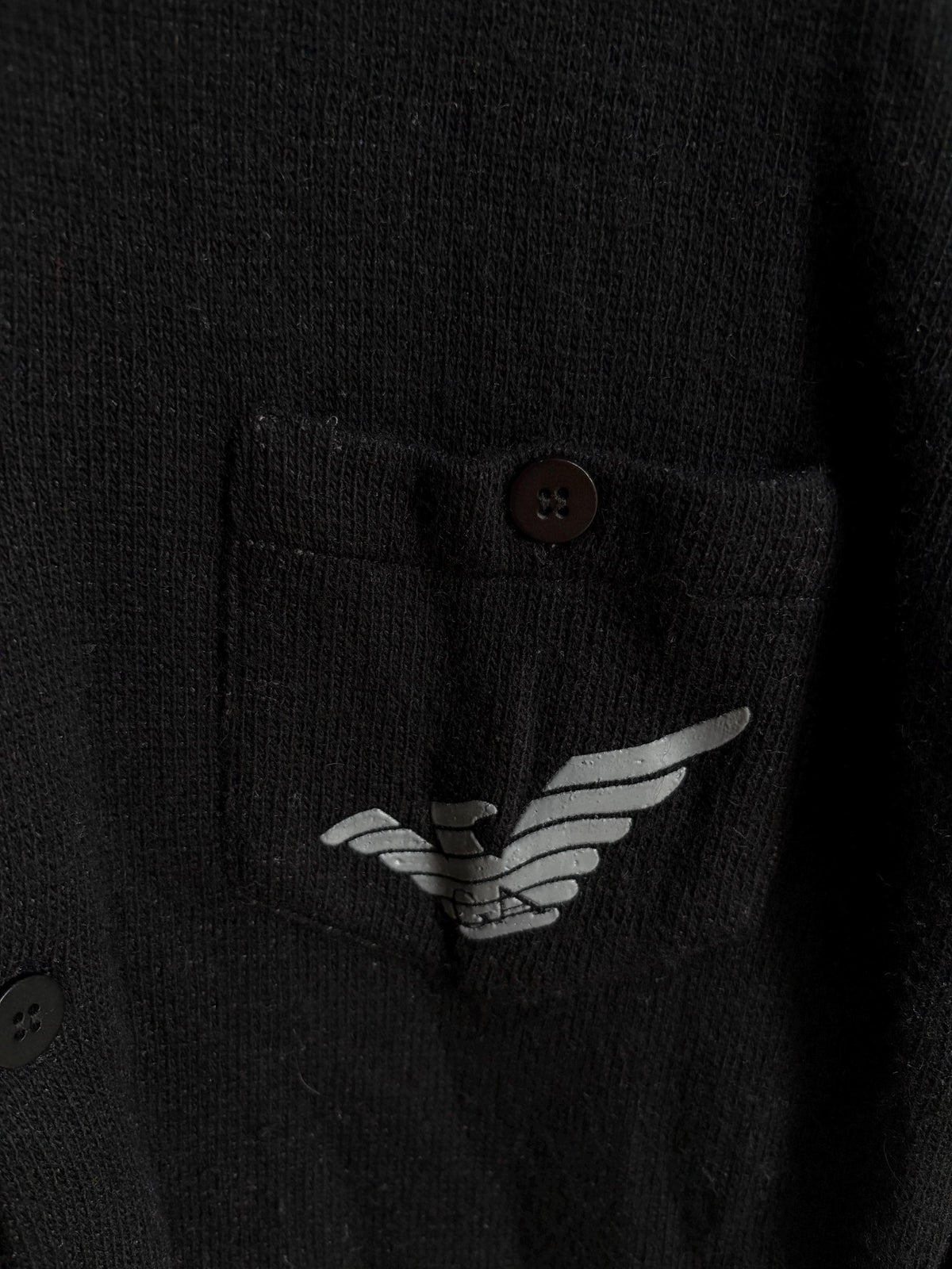 Vintage Emporio Armani Cardigan Black Knit, Designer Wool Blend Sweater,  Women's S