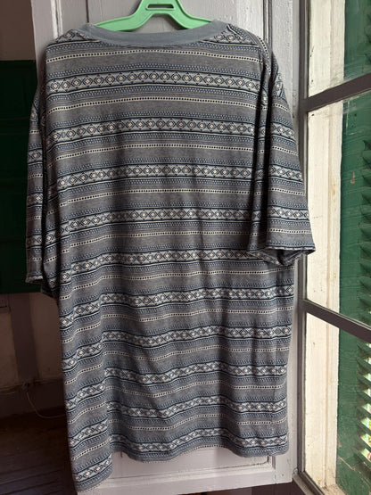 Vintage Quiksilver Tribal Stripe T Shirt, Men's Surf Tee, Festival Shirt, Y2K Skate T Shirt, Size L